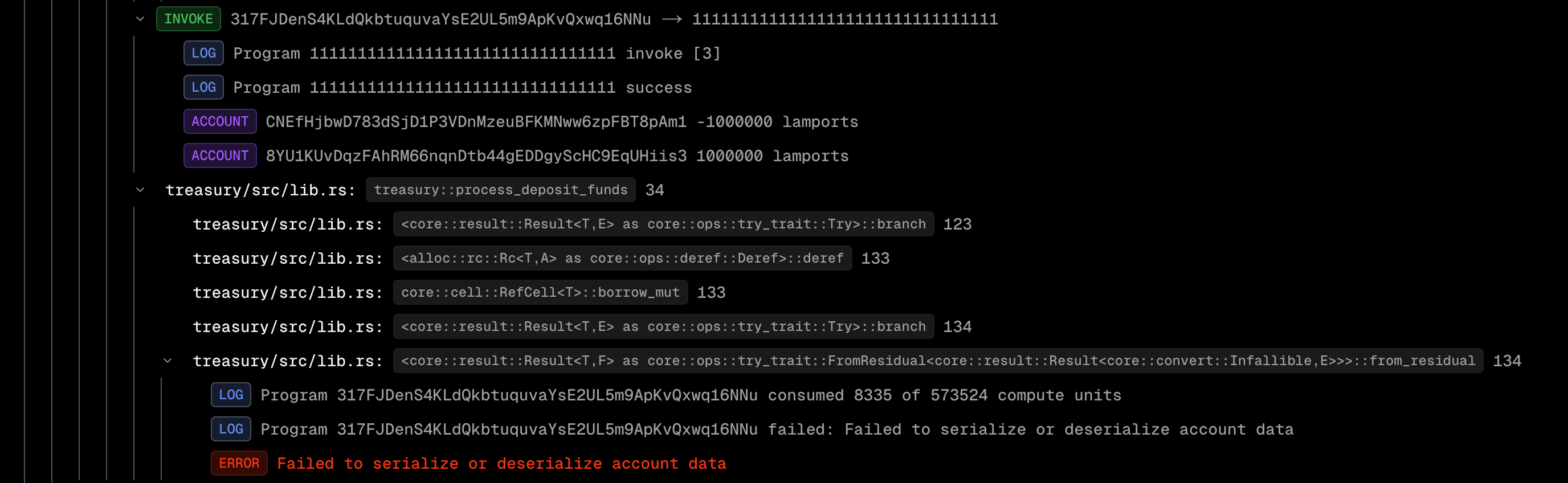 Example of Transaction Trace